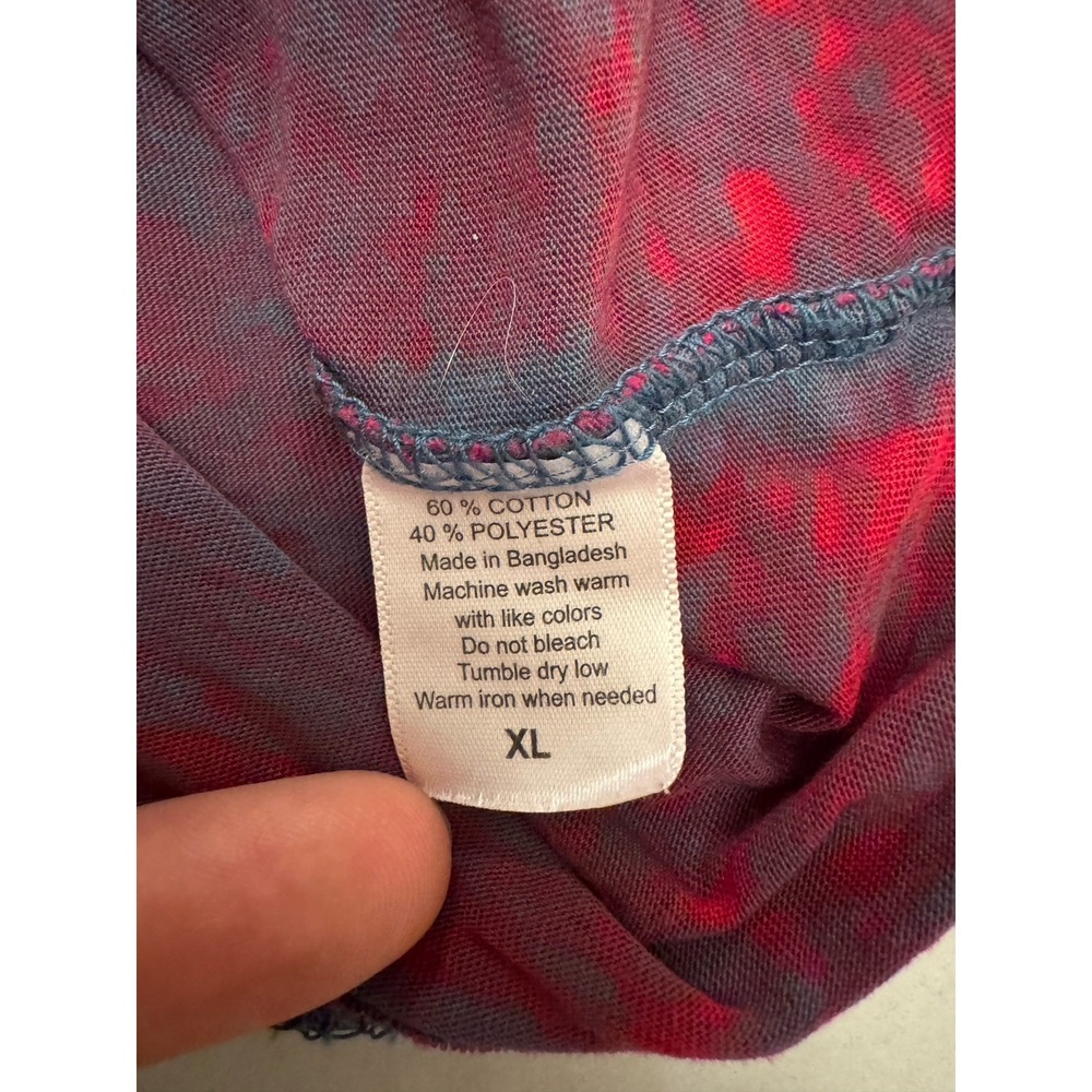 Harley Davidson Women's Top Size XL V Neck Purple Red Laconia New Hampshire - Picture 4 of 6